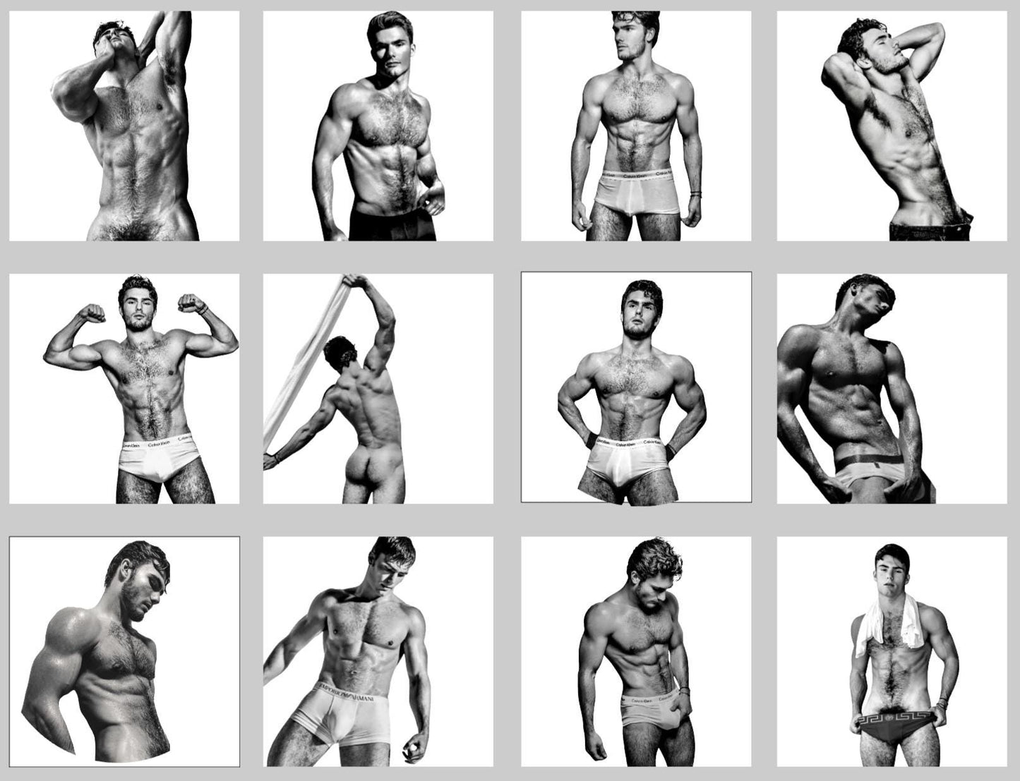 Male underwear model ceramic coaster — thirst trap art handmade in Washington DC by Wicked Wicks and More