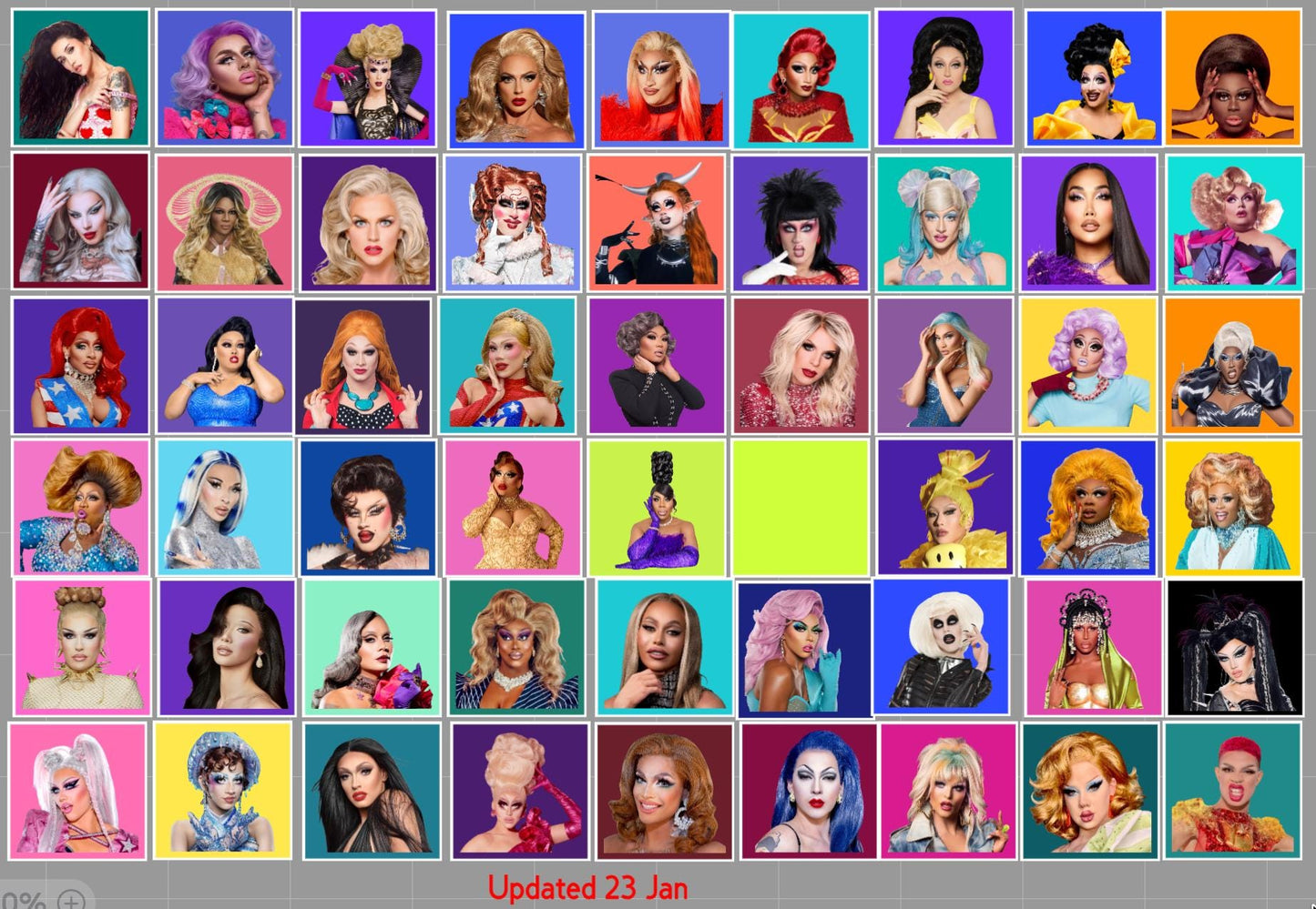 Drag queen portrait ceramic coaster — Drag Race fan art handmade in Washington DC by Wicked Wicks and More