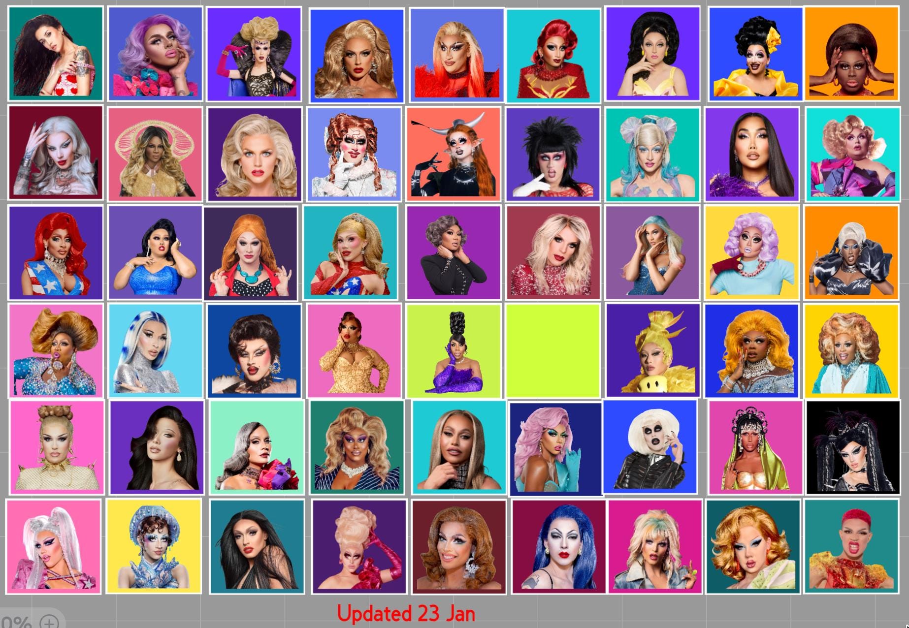 Drag queen portrait ceramic coaster — Drag Race fan art handmade in Washington DC by Wicked Wicks and More