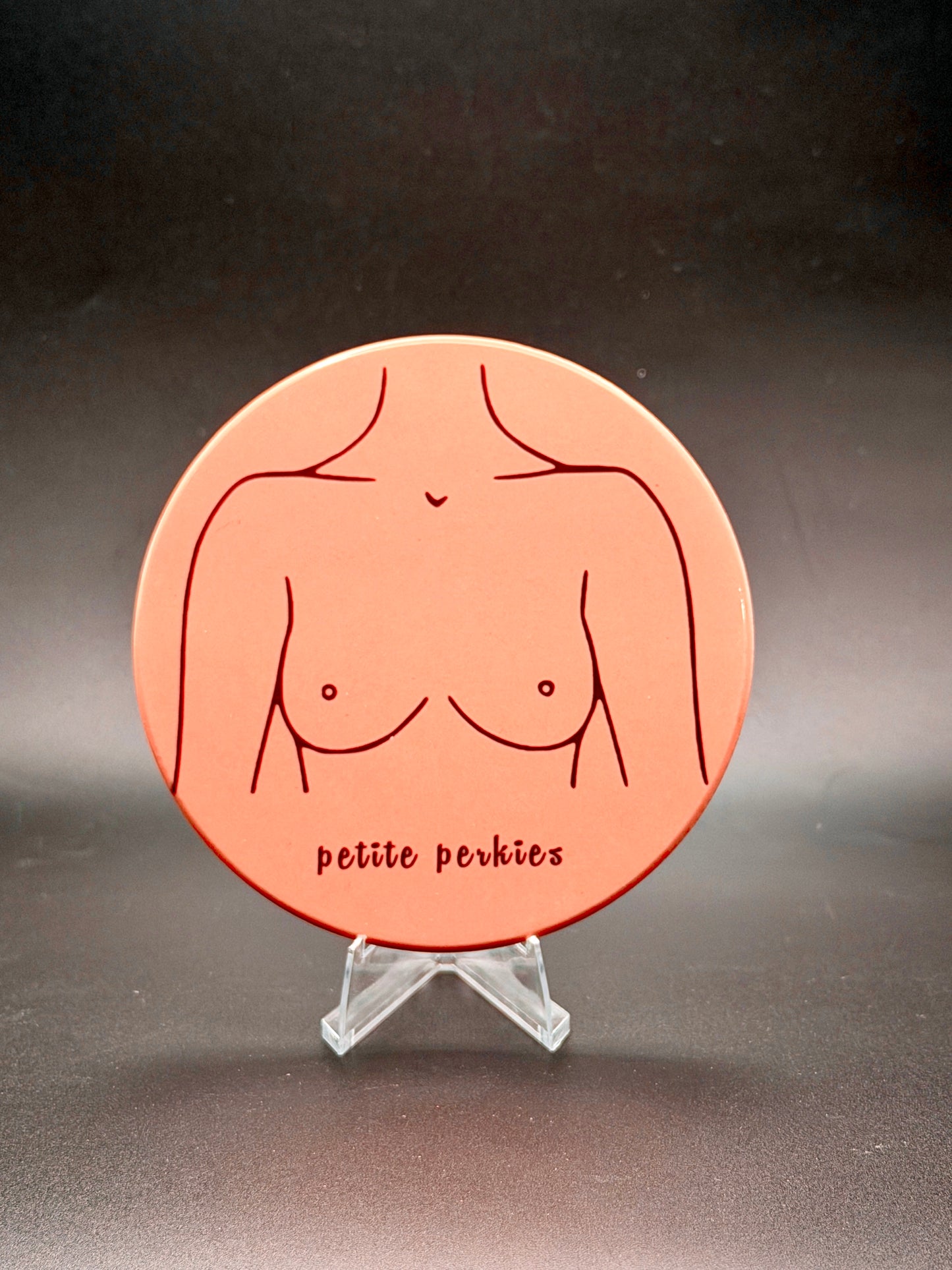 Boob Type ceramic coaster — Tata Taxonomy handmade in Washington DC by Wicked Wicks and More