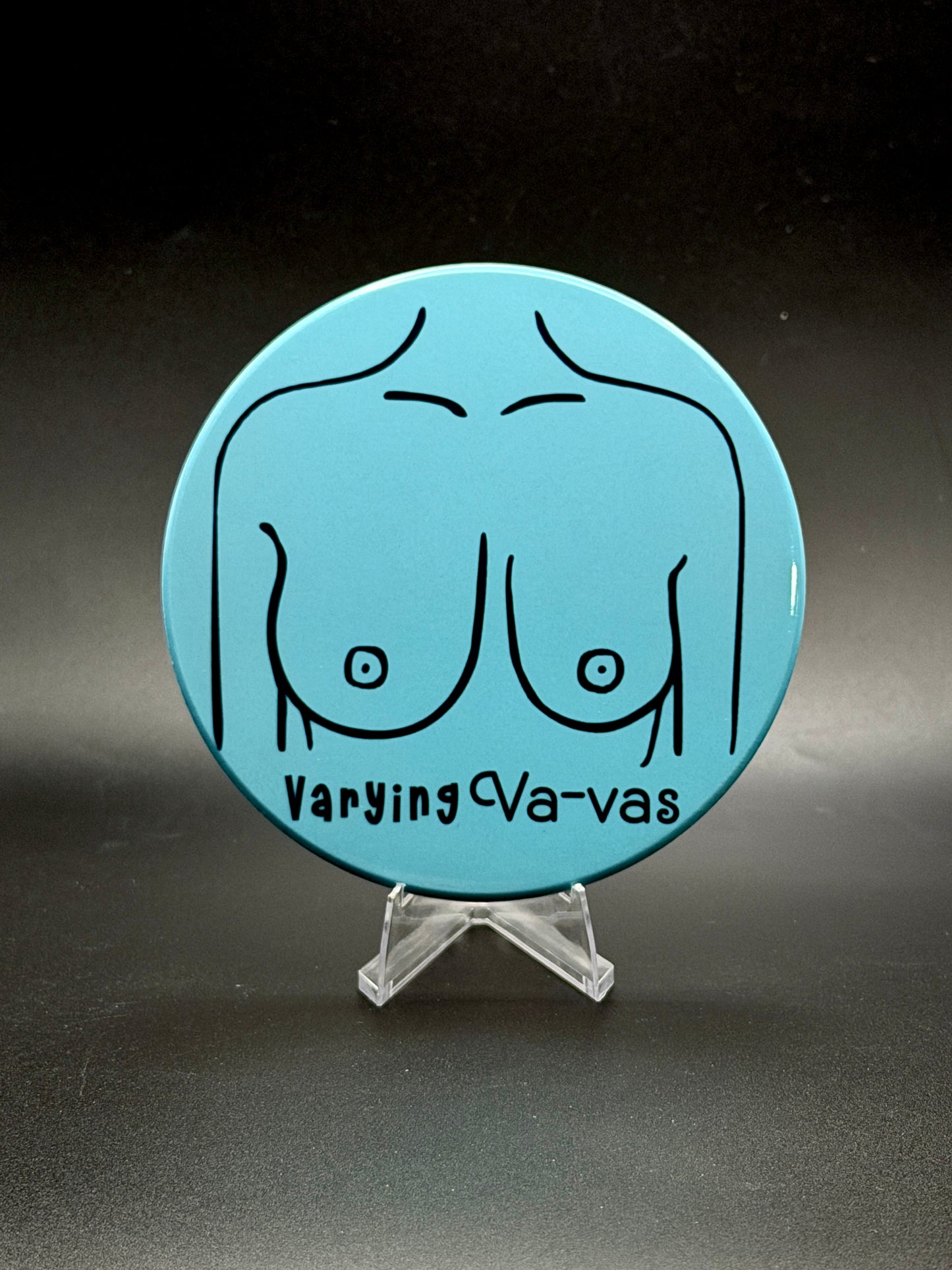 Boob Type ceramic coaster — Tata Taxonomy handmade in Washington DC by Wicked Wicks and More