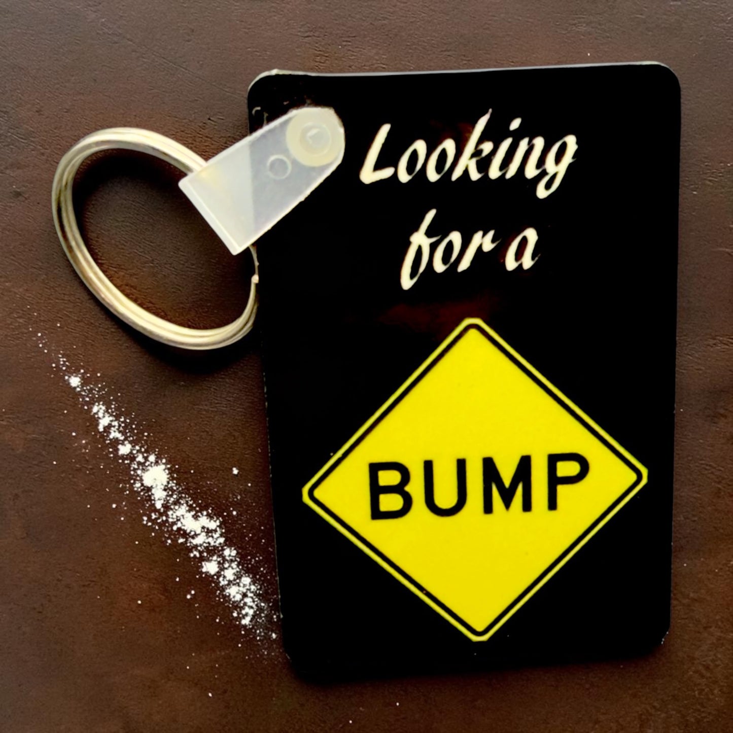 Kinky Keychain — funny queer wood keychain handmade in Washington DC by Wicked Wicks and More
