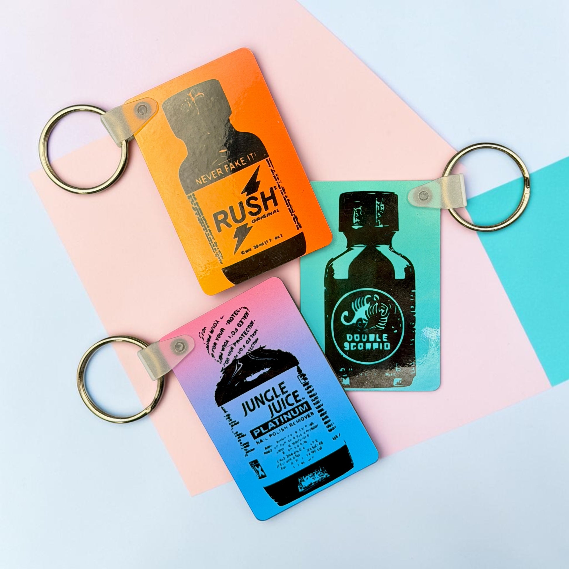 Kinky Keychain — funny queer wood keychain handmade in Washington DC by Wicked Wicks and More