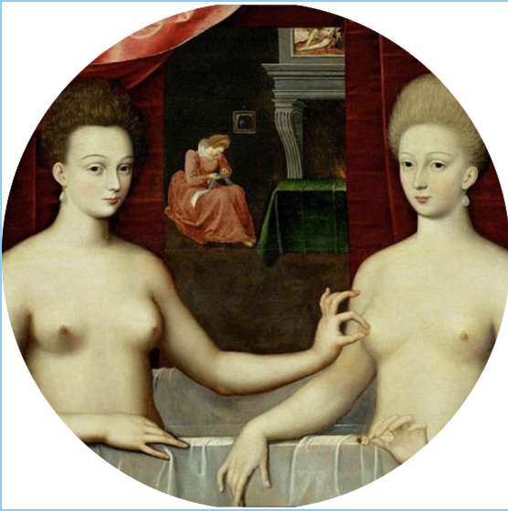 Sapphic Renaissance ceramic coaster — queer art handmade in Washington DC by Wicked Wicks and More