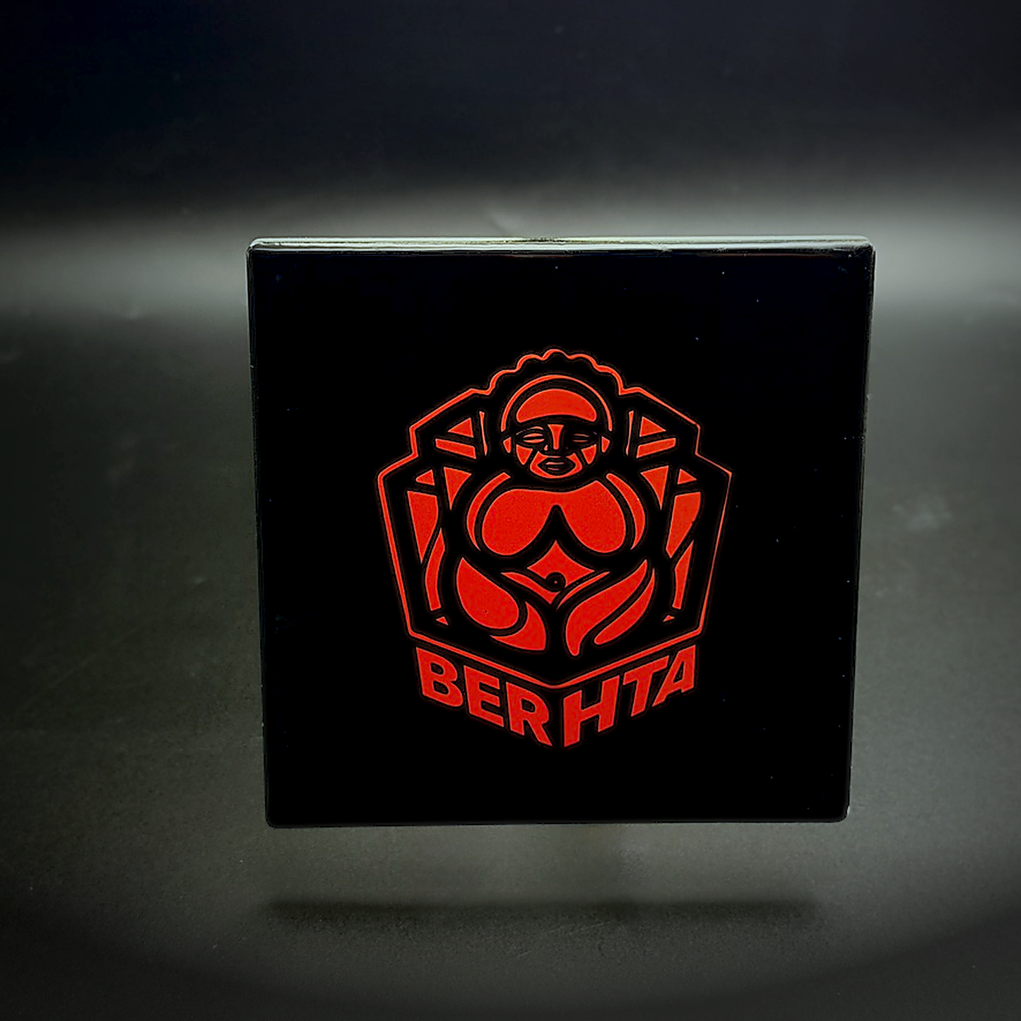 Berhta ceramic coaster — handmade DC queer nightlife bar art by Wicked Wicks and More