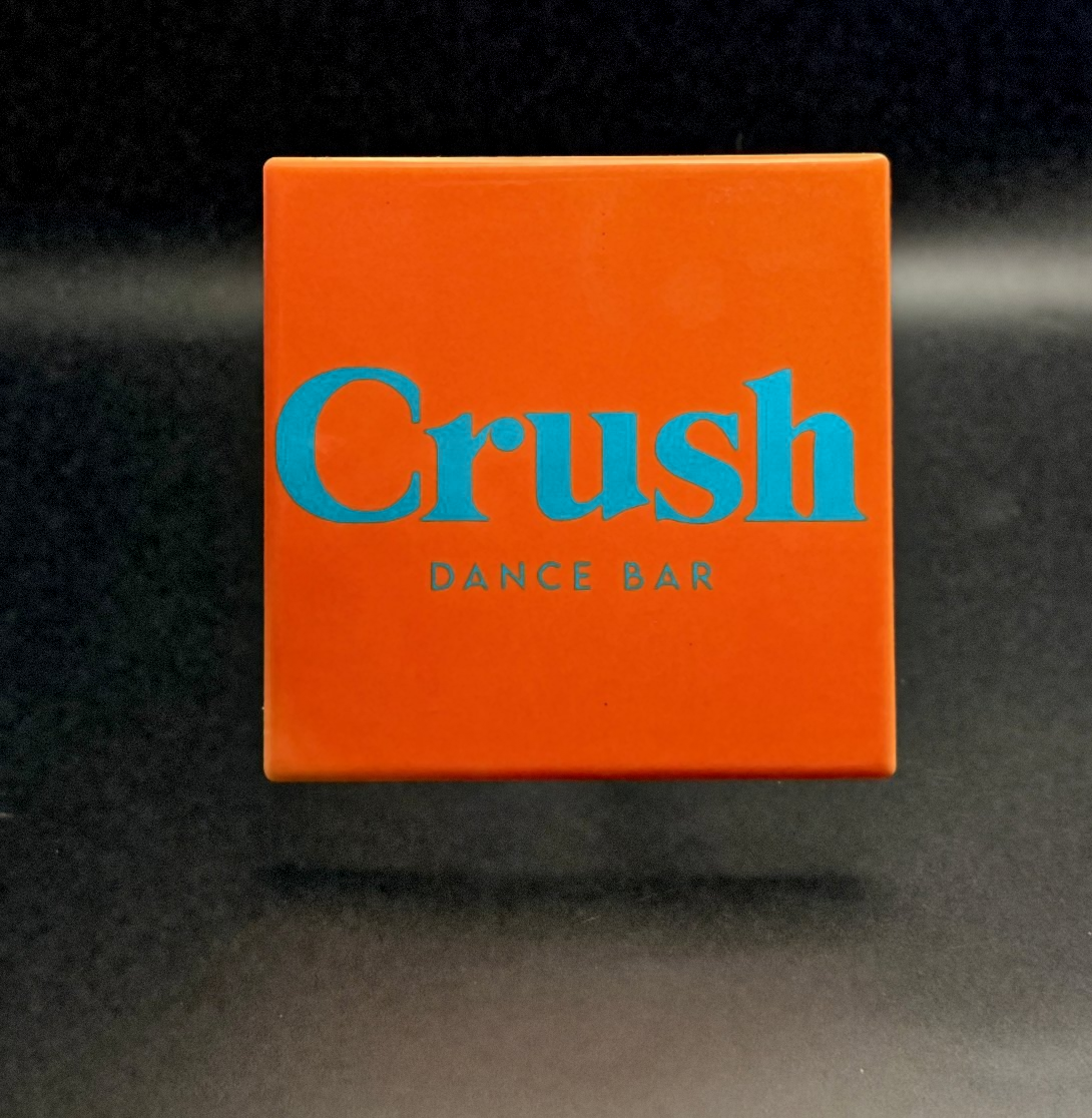 Crush ceramic coaster — handmade DC gay dance bar nightlife art by Wicked Wicks and More