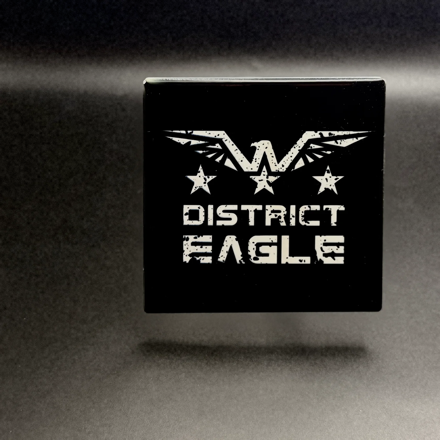 District Eagle ceramic coaster — handmade DC gay leather bar nightlife art by Wicked Wicks and More