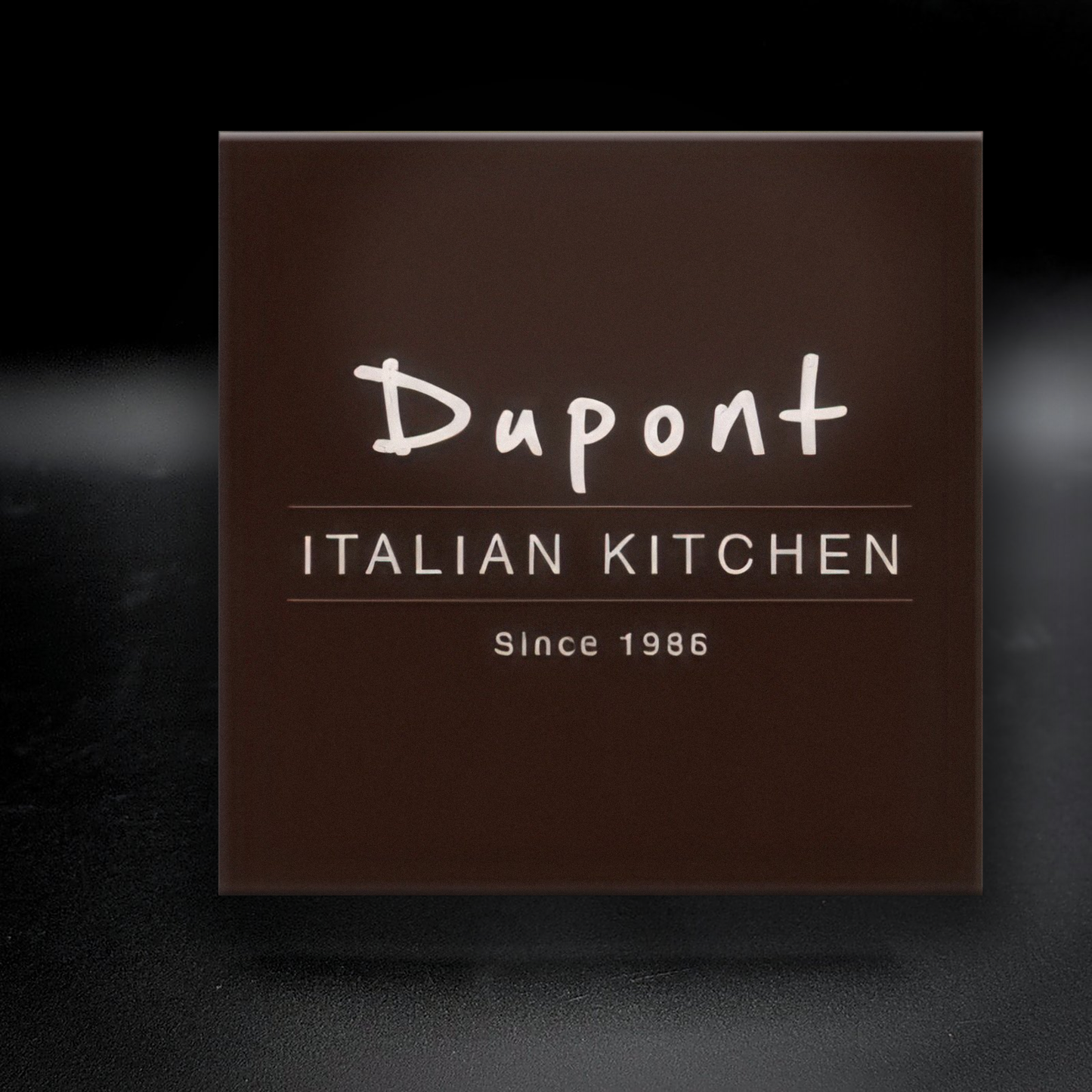 Dupont Italian Kitchen (DIK Bar) ceramic coaster — handmade DC queer bar nightlife art by Wicked Wicks and More