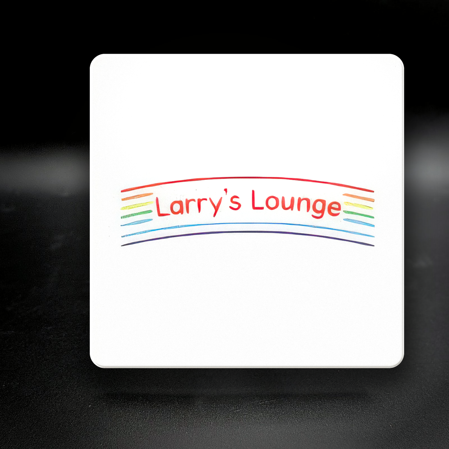Larry's Lounge ceramic coaster — handmade DC gay bar nightlife art by Wicked Wicks and More