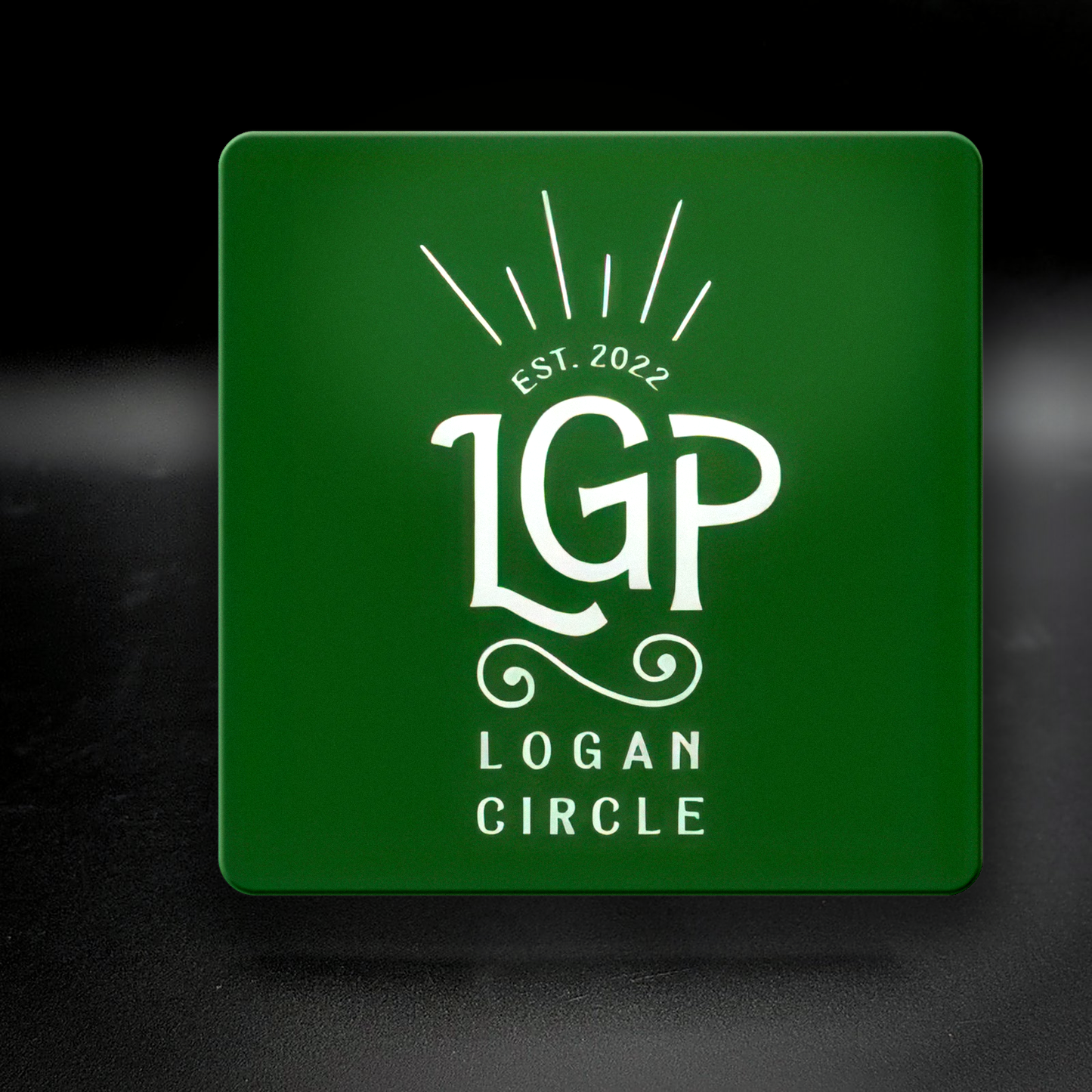 Little Gay Pub (Logan Circle) ceramic coaster — handmade DC gay bar nightlife art by Wicked Wicks and More