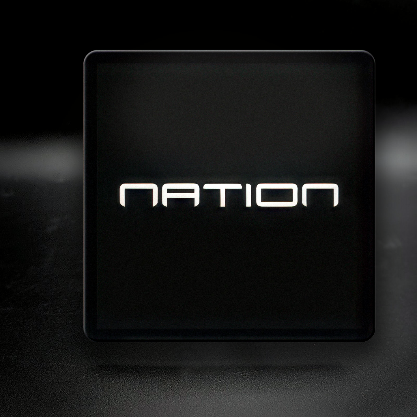 Nation ceramic coaster — handmade DC nightclub and dance venue art by Wicked Wicks and More