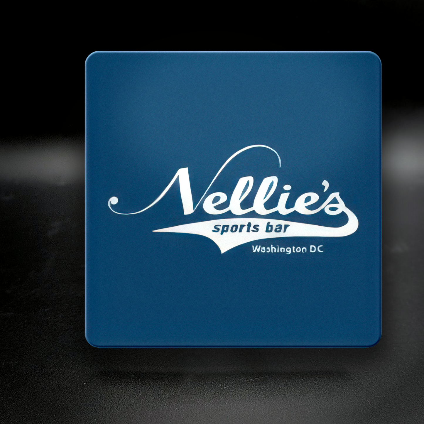 Nellie's Sports Bar ceramic coaster — handmade DC gay sports bar nightlife art by Wicked Wicks and More