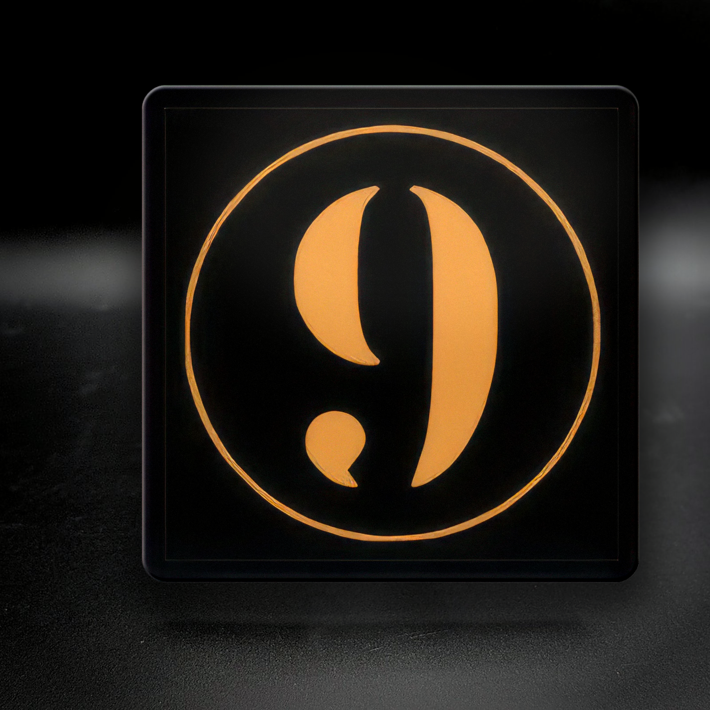 Number Nine ceramic coaster — handmade DC gay bar nightlife art by Wicked Wicks and More