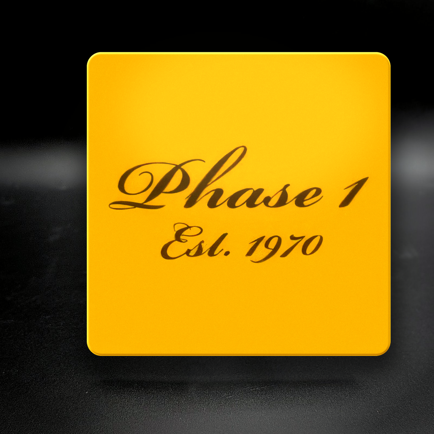 Phase 1 ceramic coaster — handmade DC lesbian bar nightlife art by Wicked Wicks and More